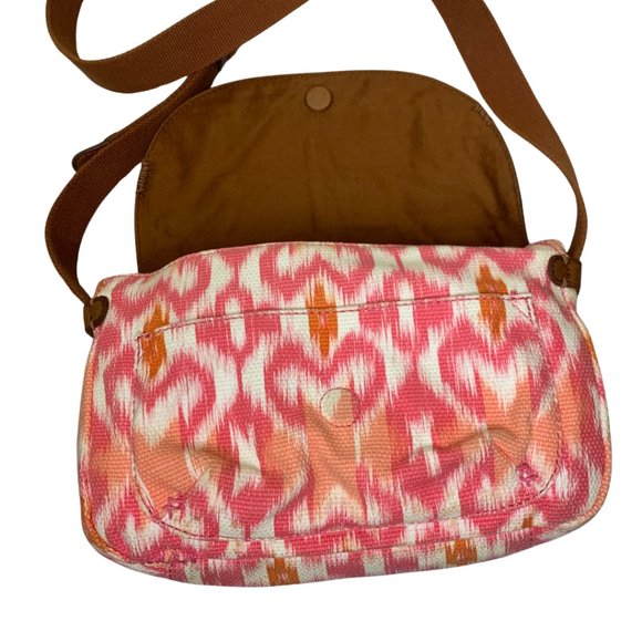 LUCKY BRAND HIPPIE BOHO CROSSBODY Pink and Brown - Picture 5 of 12